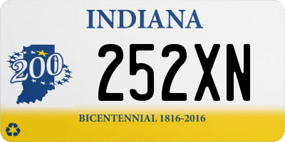 IN license plate 252XN