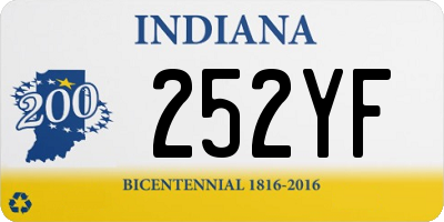 IN license plate 252YF