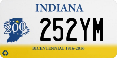 IN license plate 252YM