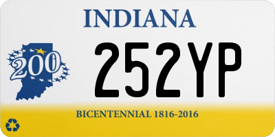 IN license plate 252YP