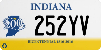 IN license plate 252YV