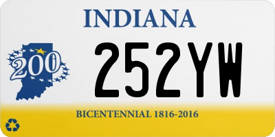 IN license plate 252YW