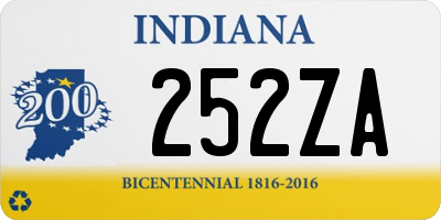 IN license plate 252ZA