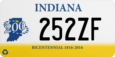 IN license plate 252ZF