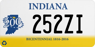 IN license plate 252ZI