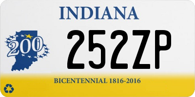 IN license plate 252ZP