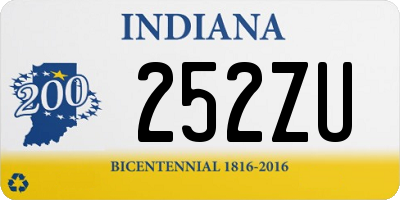 IN license plate 252ZU