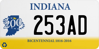 IN license plate 253AD