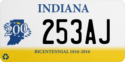 IN license plate 253AJ