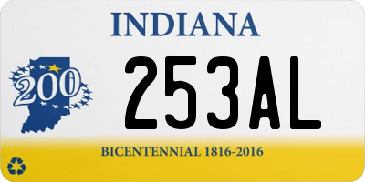 IN license plate 253AL