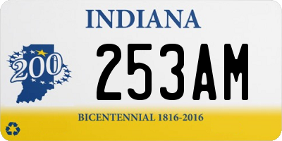 IN license plate 253AM