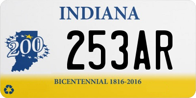 IN license plate 253AR