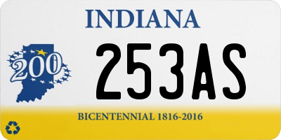 IN license plate 253AS