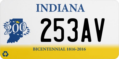 IN license plate 253AV