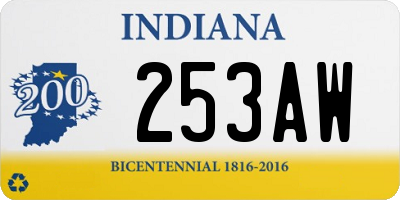 IN license plate 253AW