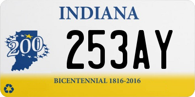 IN license plate 253AY