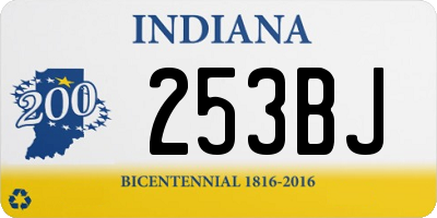 IN license plate 253BJ