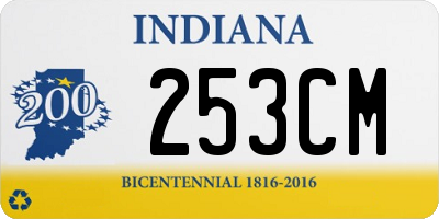 IN license plate 253CM