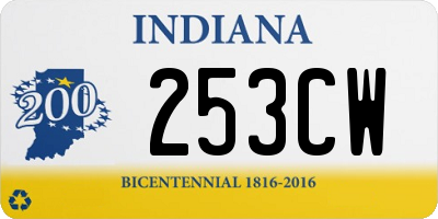 IN license plate 253CW