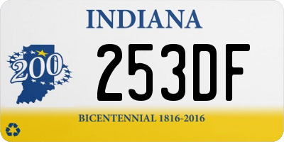 IN license plate 253DF