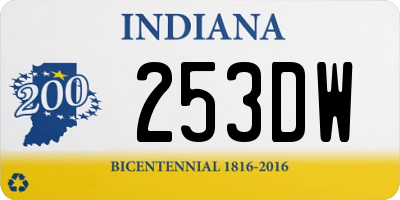 IN license plate 253DW