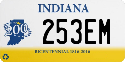 IN license plate 253EM