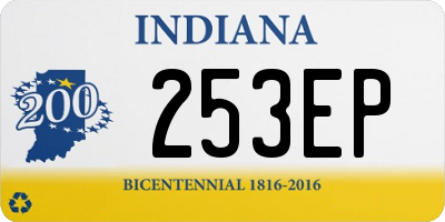 IN license plate 253EP