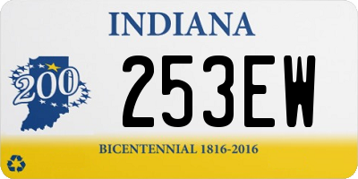 IN license plate 253EW