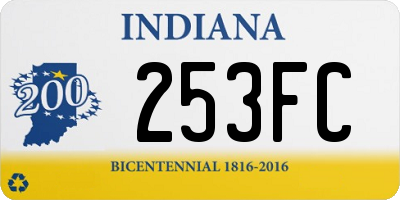 IN license plate 253FC