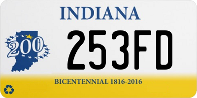 IN license plate 253FD