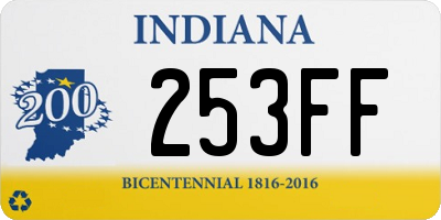 IN license plate 253FF