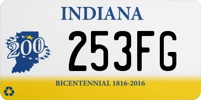 IN license plate 253FG