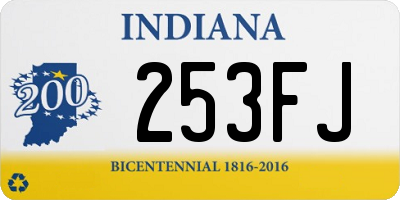 IN license plate 253FJ