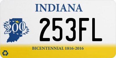 IN license plate 253FL