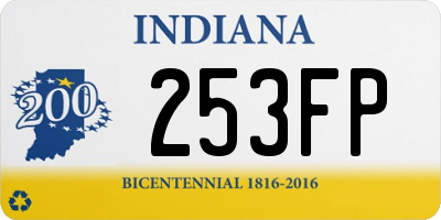 IN license plate 253FP