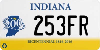 IN license plate 253FR