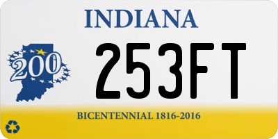 IN license plate 253FT