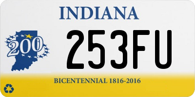 IN license plate 253FU