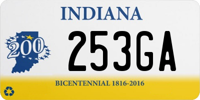 IN license plate 253GA