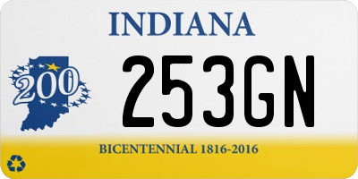 IN license plate 253GN