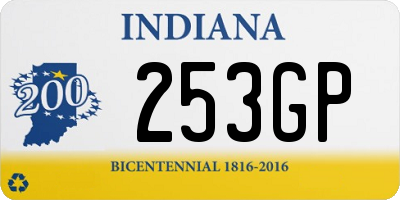 IN license plate 253GP