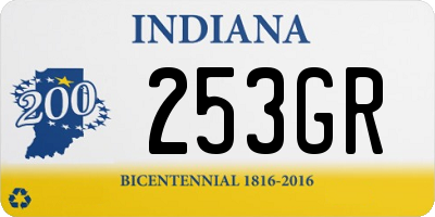 IN license plate 253GR