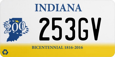 IN license plate 253GV