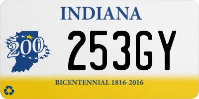 IN license plate 253GY