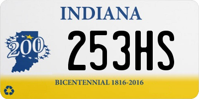 IN license plate 253HS