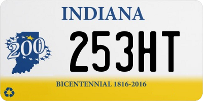 IN license plate 253HT