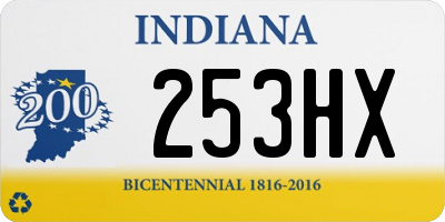 IN license plate 253HX