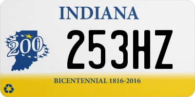 IN license plate 253HZ