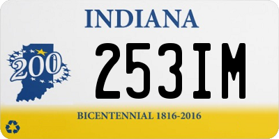 IN license plate 253IM