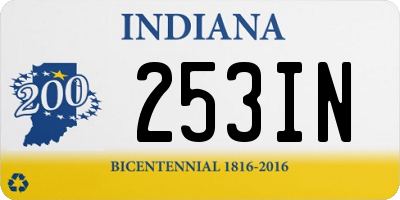 IN license plate 253IN